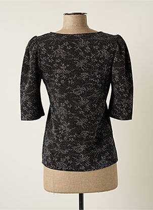 Top stretch manches courtes noir ICHI femme