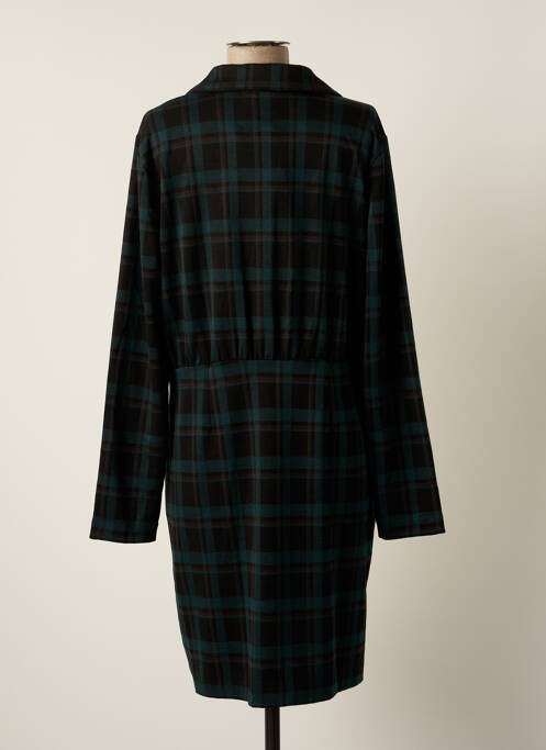 Robe mi-longue manches longues manches longues noir ICHI femme