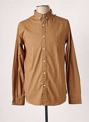 Chemise manches longues manches longues marron DEELUXE homme