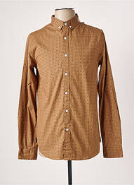 Chemise manches longues manches longues marron DEELUXE homme