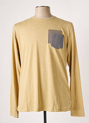 T-shirt beige YES.ZEE pour homme