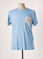 T-shirt bleu YES.ZEE pour homme seconde vue