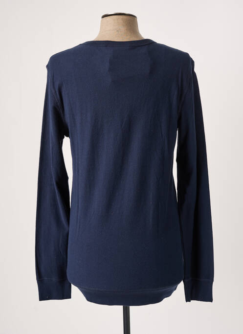Sweat-shirt sérigraphie floquée manches longues bleu GARCIA homme