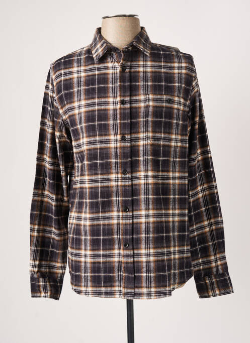 Chemise manches longues poches poitrine gris DEELUXE homme