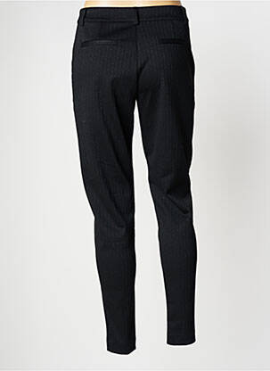 Pantalon chino fermeture zippée sous rabat boutonné taille normale noir ICHI femme