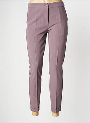 Pantalon 7/8 taille haute taille haute violet YES.ZEE femme