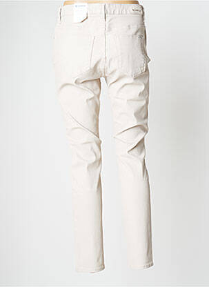 Pantalon slim tissage enduit taille normale beige GARCIA femme