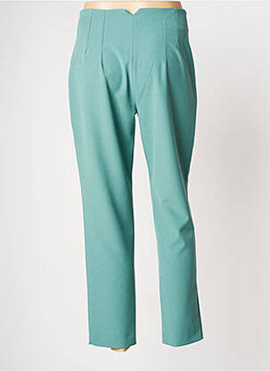 Pantalon droit tissage crêpe taille haute vert GARCIA femme