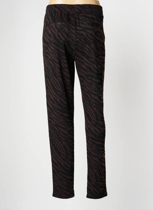 Pantalon slim marron ICHI pour femme