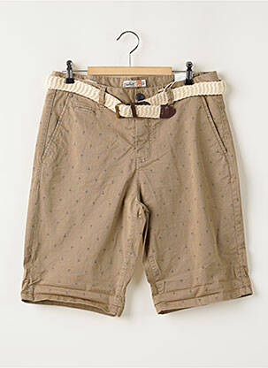 Bermuda tissage popeline taille normale beige DEELUXE homme