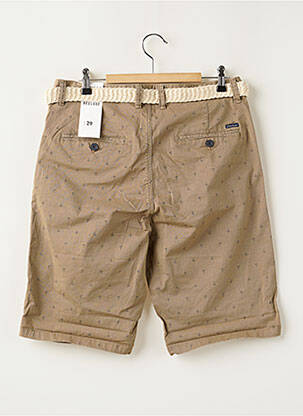 Bermuda tissage popeline taille normale beige DEELUXE homme
