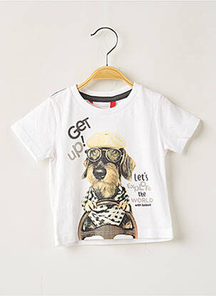 T-shirt tissage jersey manches courtes blanc BOBOLI garçon