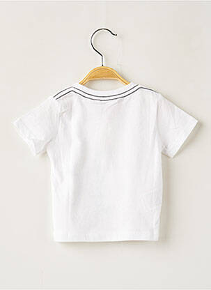 T-shirt tissage jersey manches courtes blanc BOBOLI garçon