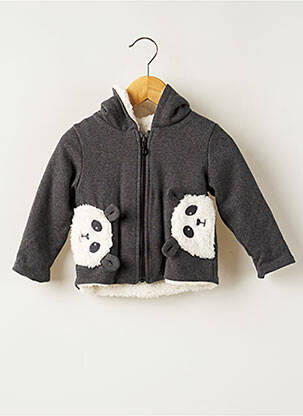 Manteau court gris BOBOLI pour enfant