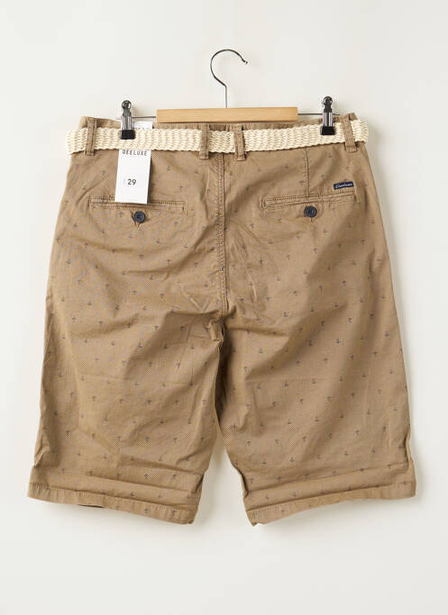 Bermuda tissage popeline taille normale beige DEELUXE homme