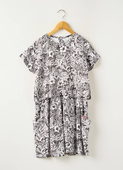 Robe mi-longue manches courtes manches courtes blanc BOBOLI fille