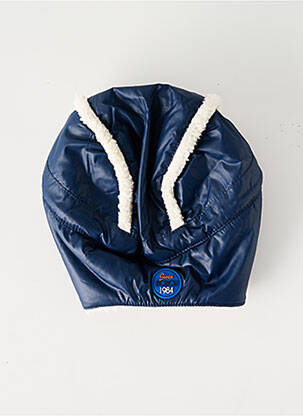 Bonnet empiècements bleu BOBOLI garçon