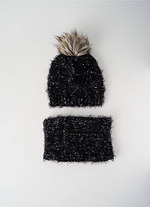 Bonnet noir 3 POMMES fille