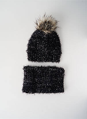 Bonnet noir 3 POMMES fille