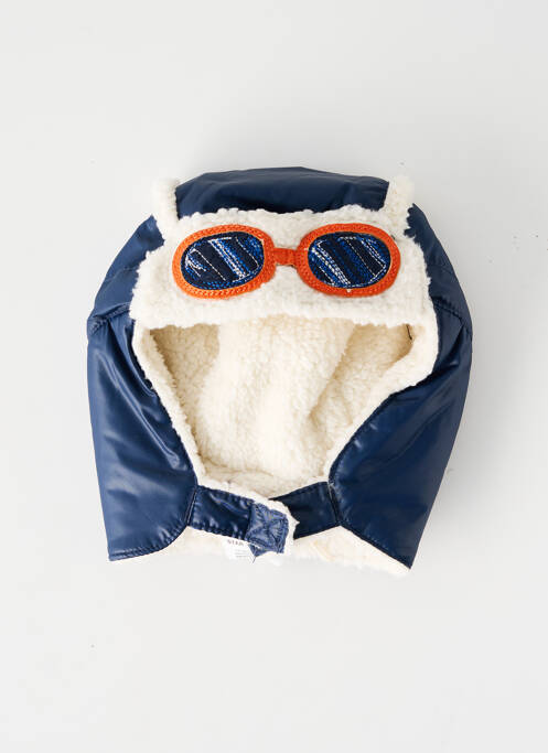 Bonnet empiècements bleu BOBOLI garcon
