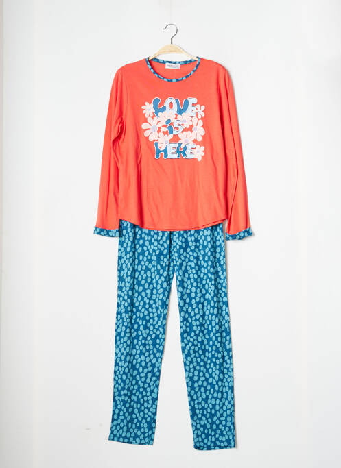 Pyjama orange MASSANA pour femme