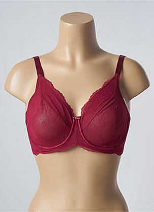 Soutien-gorge tissage dentelle haut soutien-gorge emboitant rouge TRIUMPH femme