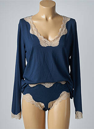 Pyjashort bleu ANTIGEL pour femme