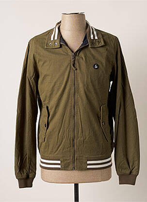 Blouson finition intérieure doublure imprimée vert JACK & JONES homme