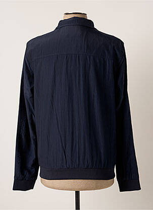 Blouson finition bords-côtes bleu JACK & JONES homme