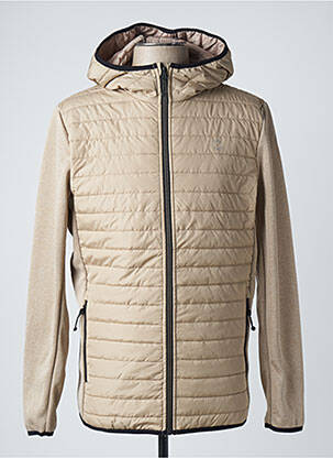 Doudoune poches a capuche beige JACK & JONES homme
