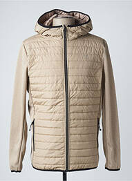 Doudoune manches longues a capuche beige JACK & JONES homme