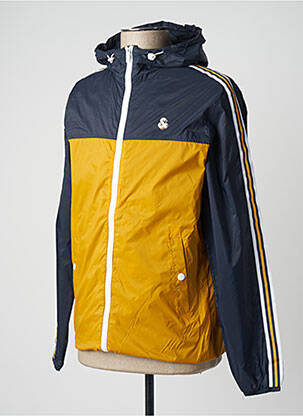 Imperméable coupe droite a capuche jaune JACK & JONES homme