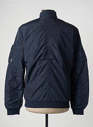 Blouson finition bords-côtes bleu JACK & JONES homme