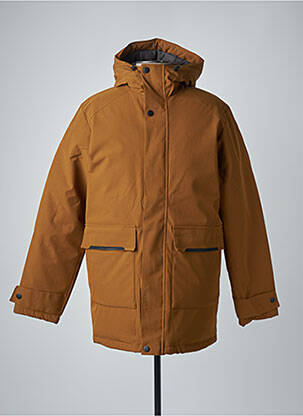 Doudoune manches longues a capuche marron JACK & JONES homme