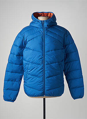 Doudoune poches a capuche bleu JACK & JONES homme
