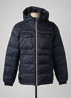 Doudoune poches a capuche bleu JACK & JONES homme