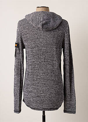 Pull tissage chiné manches longues gris JACK & JONES homme