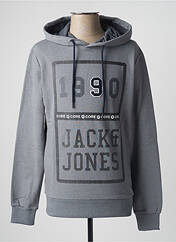 Sweat-shirt à capuche gris JACK & JONES pour homme seconde vue