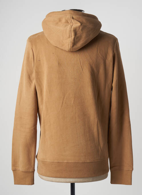 Sweat-shirt à capuche beige JACK & JONES pour homme