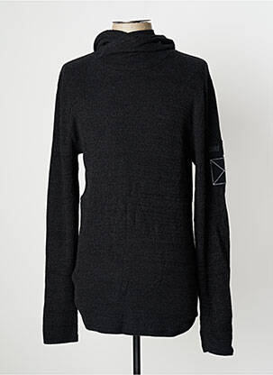 Pull tissage chiné manches longues noir JACK & JONES homme