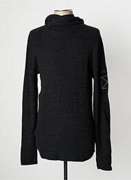 Pull tissage chiné manches longues noir JACK & JONES homme