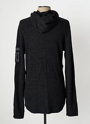 Pull tissage chiné manches longues noir JACK & JONES homme