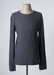 Pull stretch manches longues bleu JACK & JONES homme