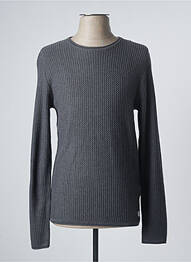 Pull stretch manches longues gris JACK & JONES homme