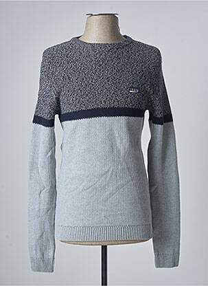 Pull maille souple et aérée manches longues bleu JACK & JONES homme