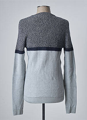 Pull maille souple et aérée manches longues bleu JACK & JONES homme