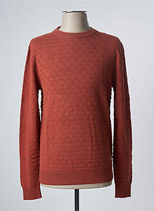 Pull maille souple et aérée manches longues orange JACK & JONES homme