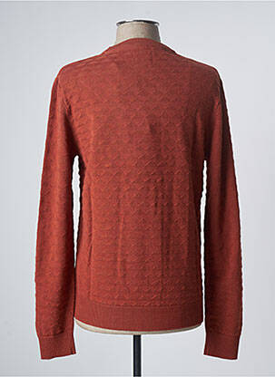Pull maille souple et aérée manches longues orange JACK & JONES homme
