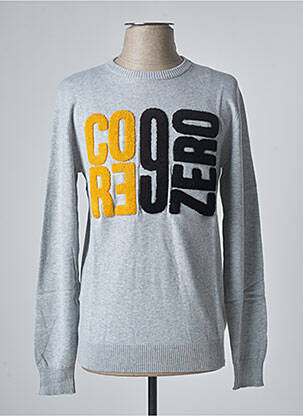 Pull stretch manches longues gris JACK & JONES homme