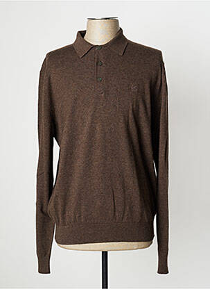 Pull stretch manches longues marron JACK & JONES homme